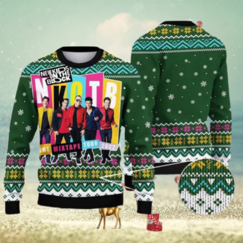 New Kids On The Block The Mixtape Tour Chirstmas Gifts 2024 Xmas For Family And Friends Ugly Sweater New Kids On The Block The Mixtape Tour Chirstmas Gifts 2024 Xmas For Family And Friends Ugly Sweater