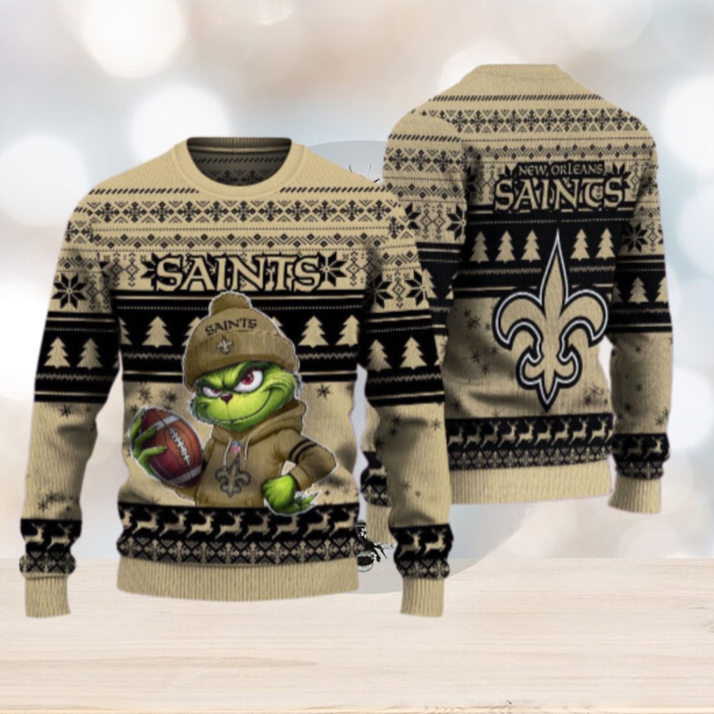 New Orleans Saints The Grinch Ugly Christmas Sweater NFL Xmas Gift