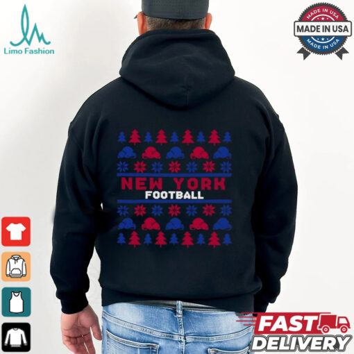 New York Giants Football Pattern Christmas Shirt