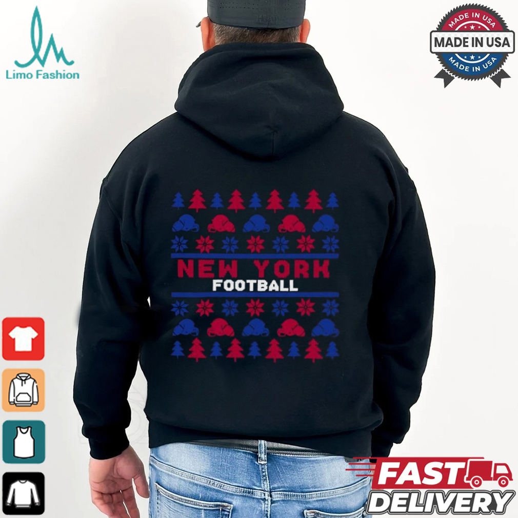 New York Giants Football Pattern Christmas Shirt New York Giants Football Pattern Christmas Shirt