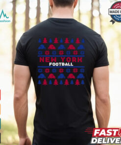 New York Giants Football Pattern Christmas Shirt