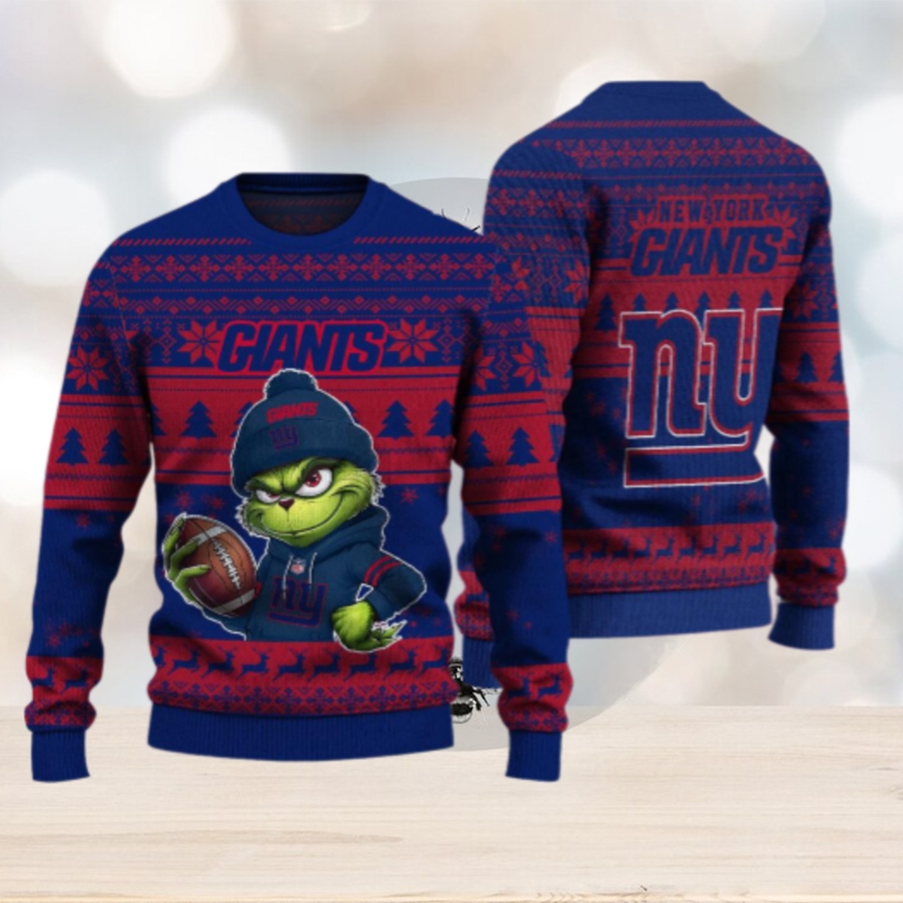 New York Giants The Grinch Ugly Christmas Sweater NFL Xmas Gift