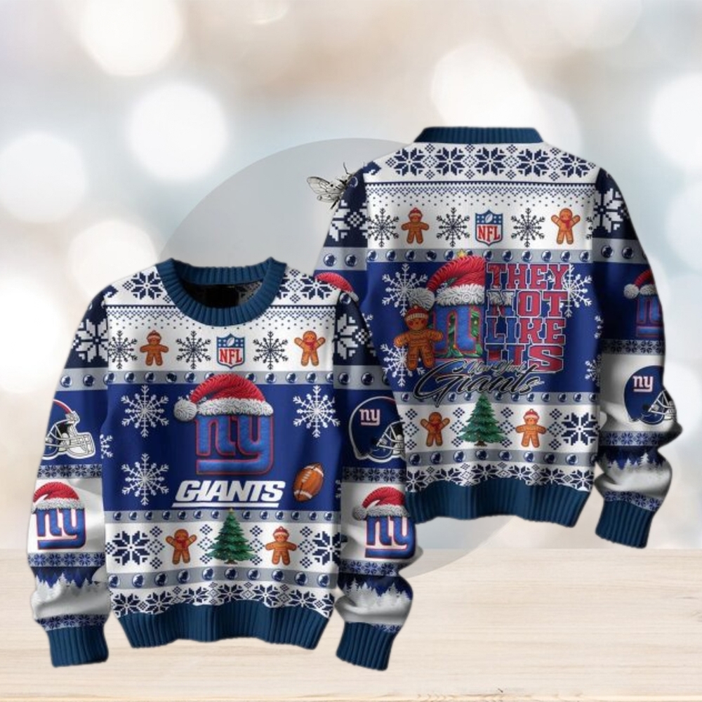 New York Giants They Not Like Us Christmas Happy Holidays Ugly Sweater New York Giants They Not Like Us Christmas Happy Holidays Ugly Sweater