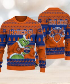 New York Knicks Grinch Christmas Ugly Sweater