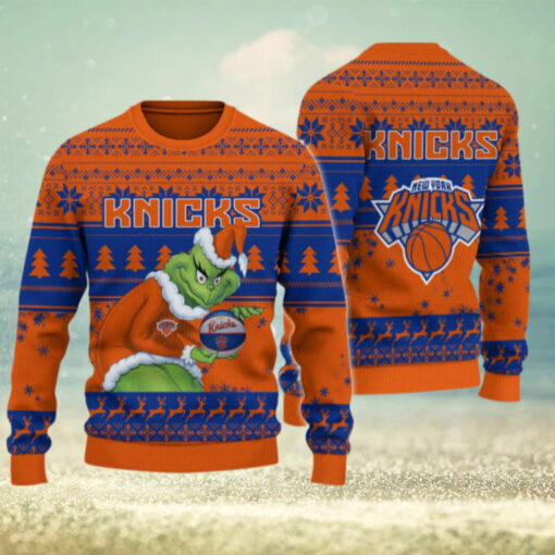 New York Knicks Grinch Christmas Ugly Sweater