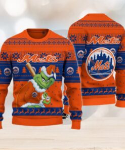 New York Mets Grinch Christmas Ugly Sweater