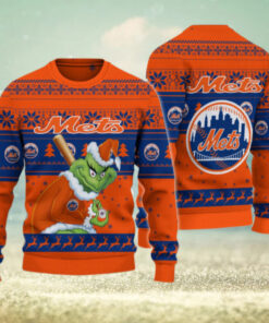 New York Mets Grinch Christmas Ugly Sweater