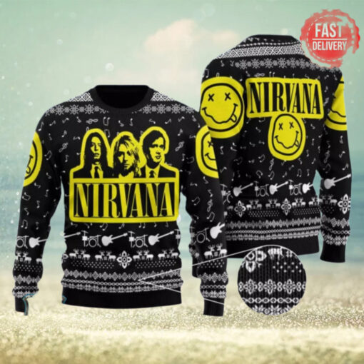Nirvana Band Photo Ugly Christmas Sweater