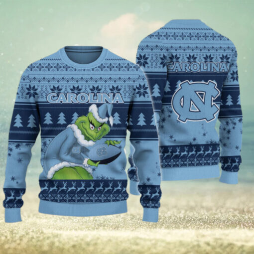 North Carolina Tar Heels Grinch Ugly Christmas Sweater