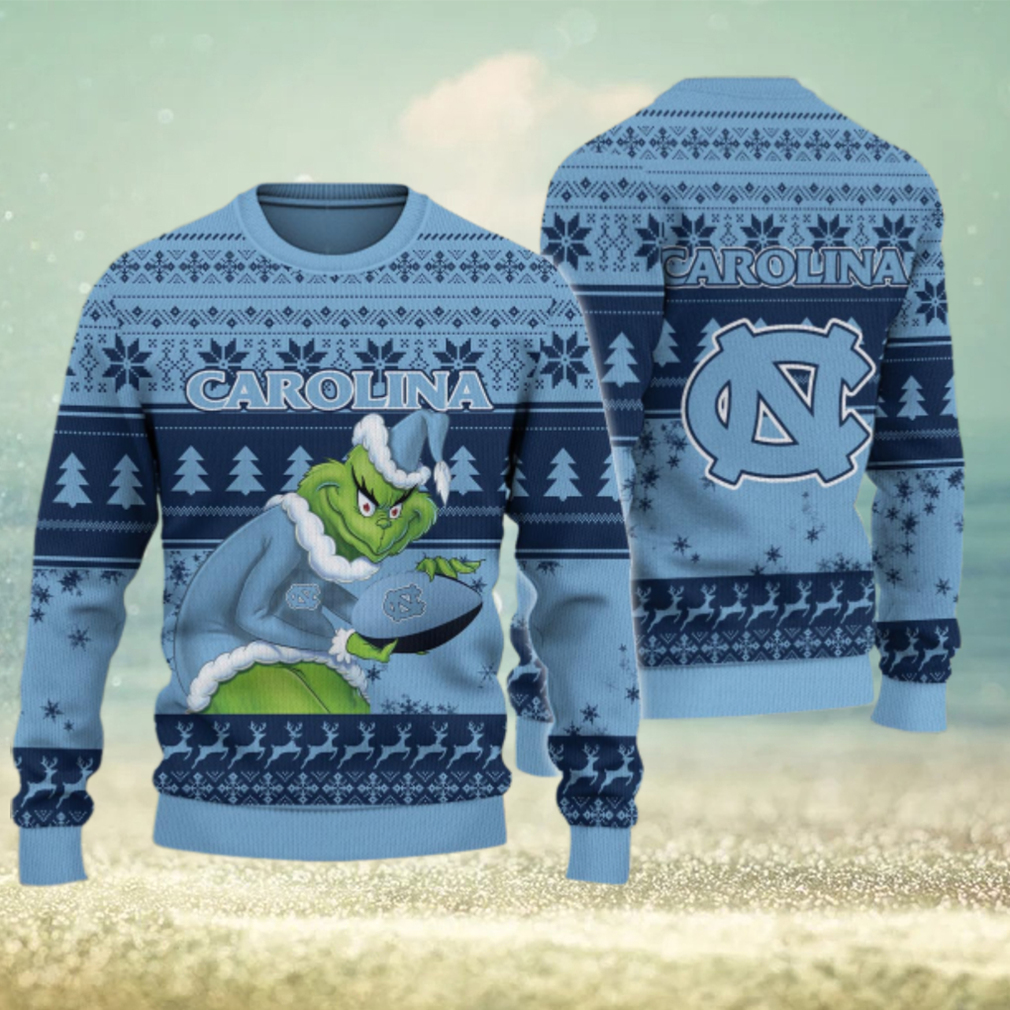 North Carolina Tar Heels Grinch Ugly Christmas Sweater North Carolina Tar Heels Grinch Ugly Christmas Sweater
