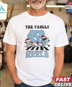 North Carolina Tar Heels X Family Bluey Merry Christmas 2024 Shirt