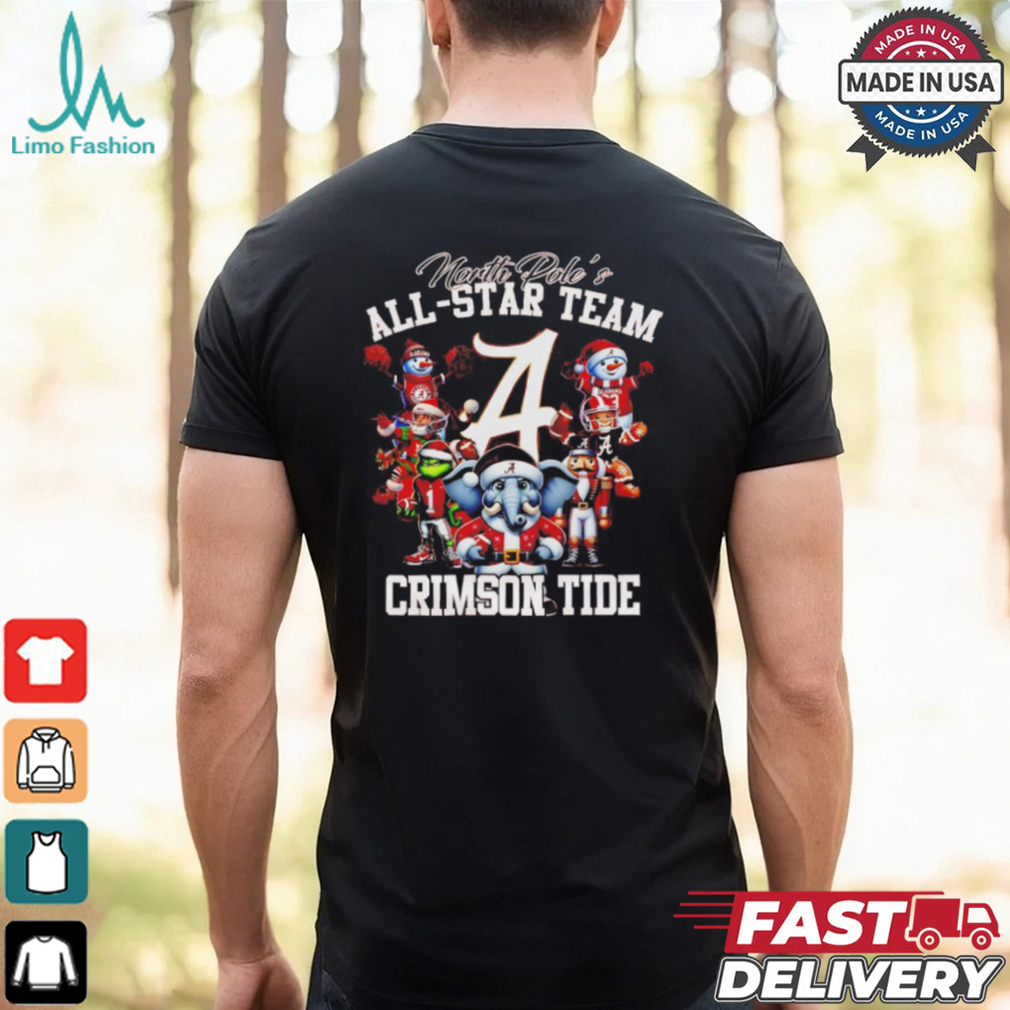 North Pole’s all star team Crimson Tide Christmas shirt North Pole’s all star team Crimson Tide Christmas shirt