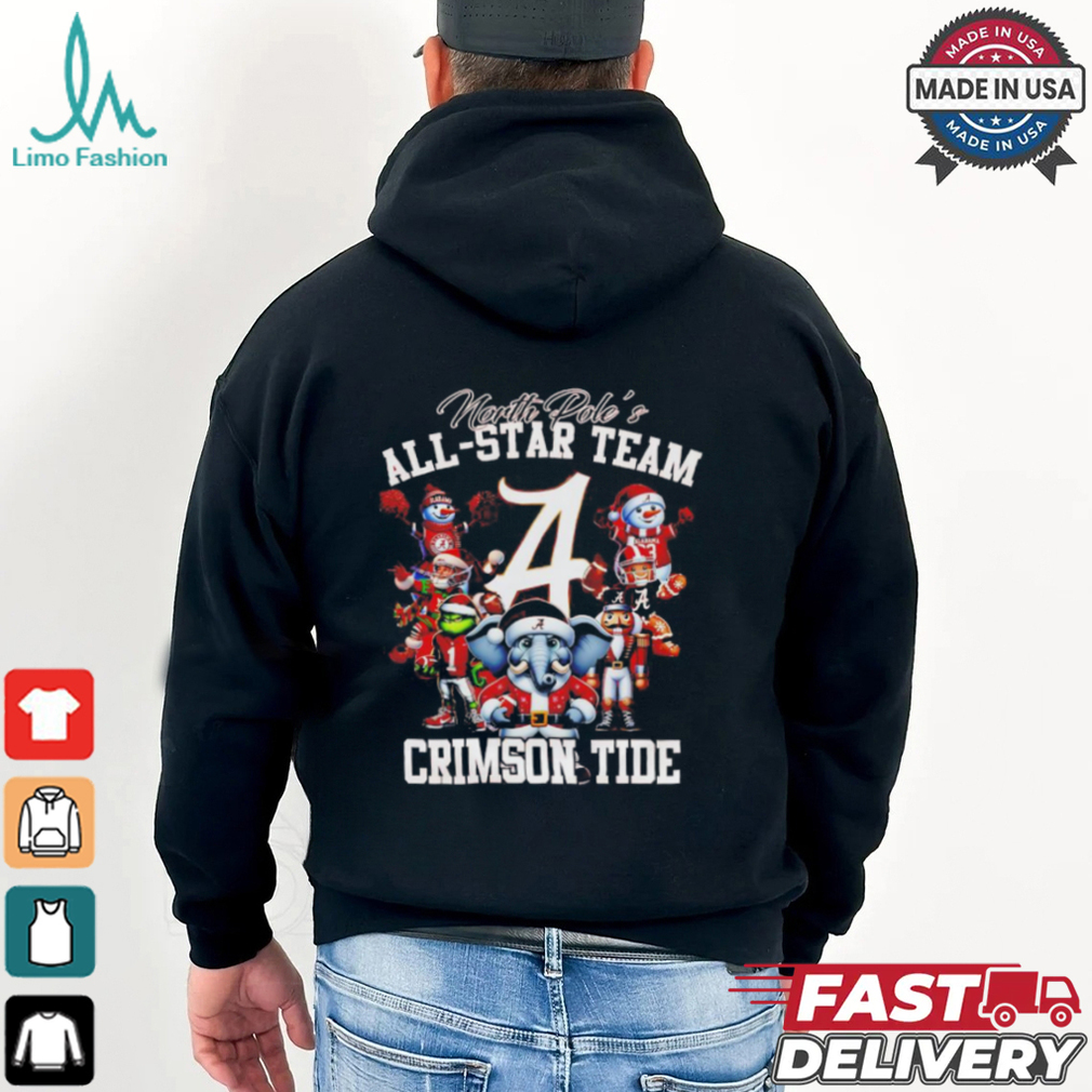 North Pole’s all star team Crimson Tide Christmas shirt North Pole’s all star team Crimson Tide Christmas shirt