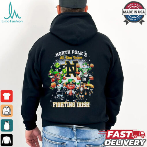 North Pole’s all star team Fighting Irish Christmas shirt