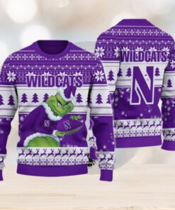 Northwestern Wildcats Grinch Ugly Christmas Sweater