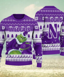 Northwestern Wildcats Grinch Ugly Christmas Sweater