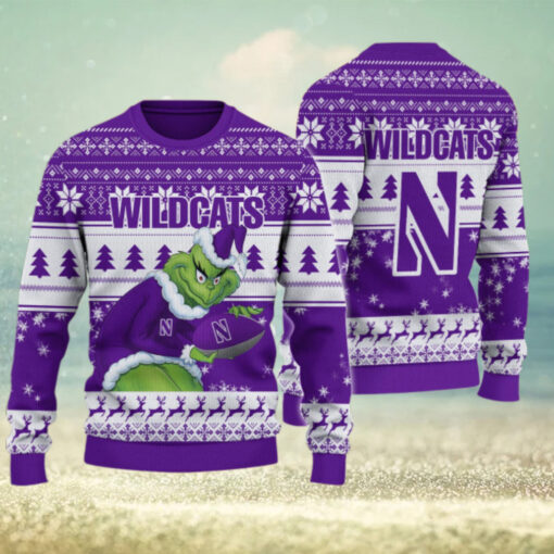 Northwestern Wildcats Grinch Ugly Christmas Sweater