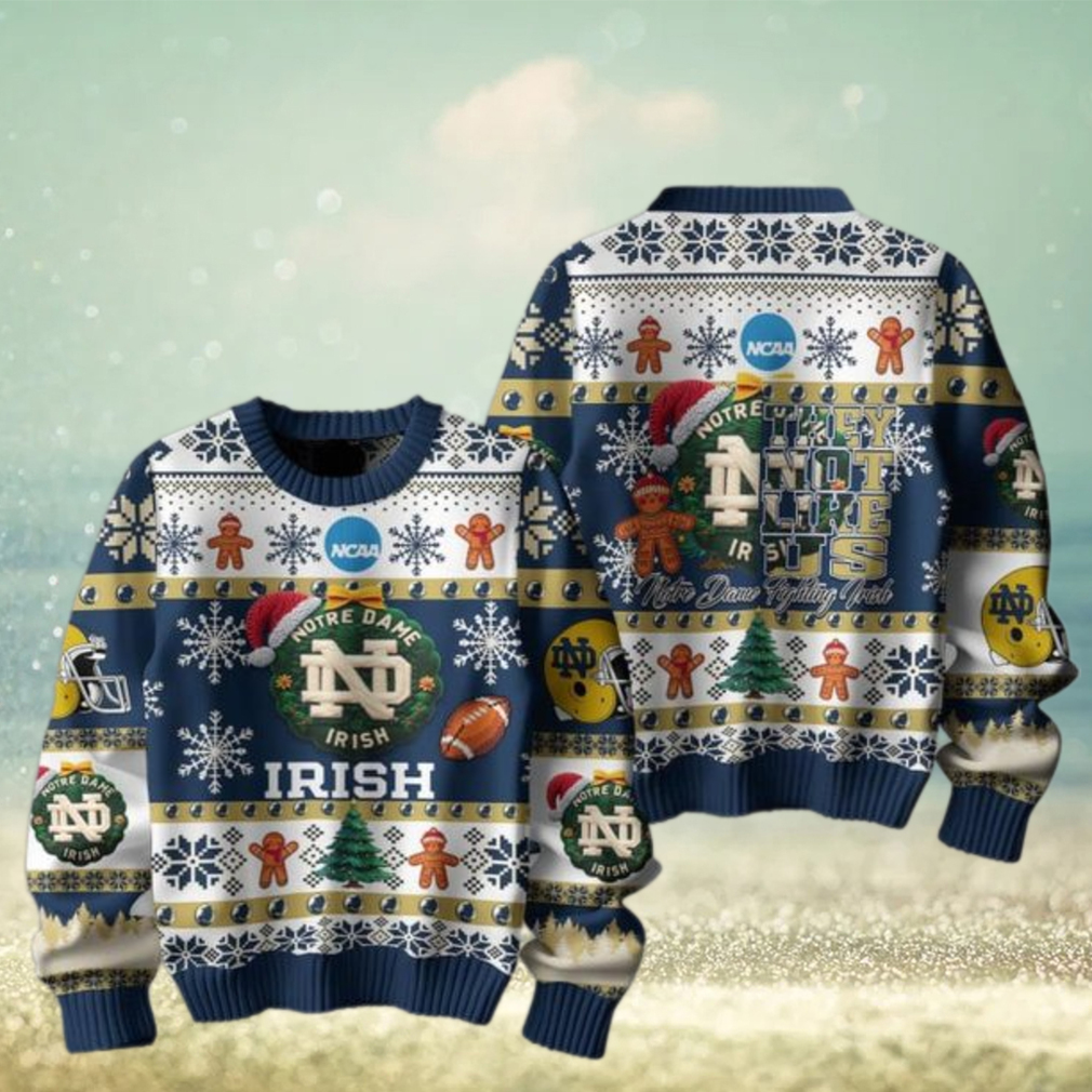 Notre Dame Fighting Irish Football They Not Like Us Christmas Ugly Sweater Notre Dame Fighting Irish Football They Not Like Us Christmas Ugly Sweater