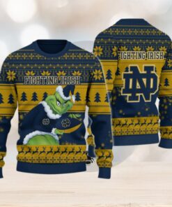 Notre Dame Fighting Irish Grinch Ugly Christmas Sweater