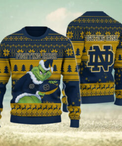Notre Dame Fighting Irish Grinch Ugly Christmas Sweater