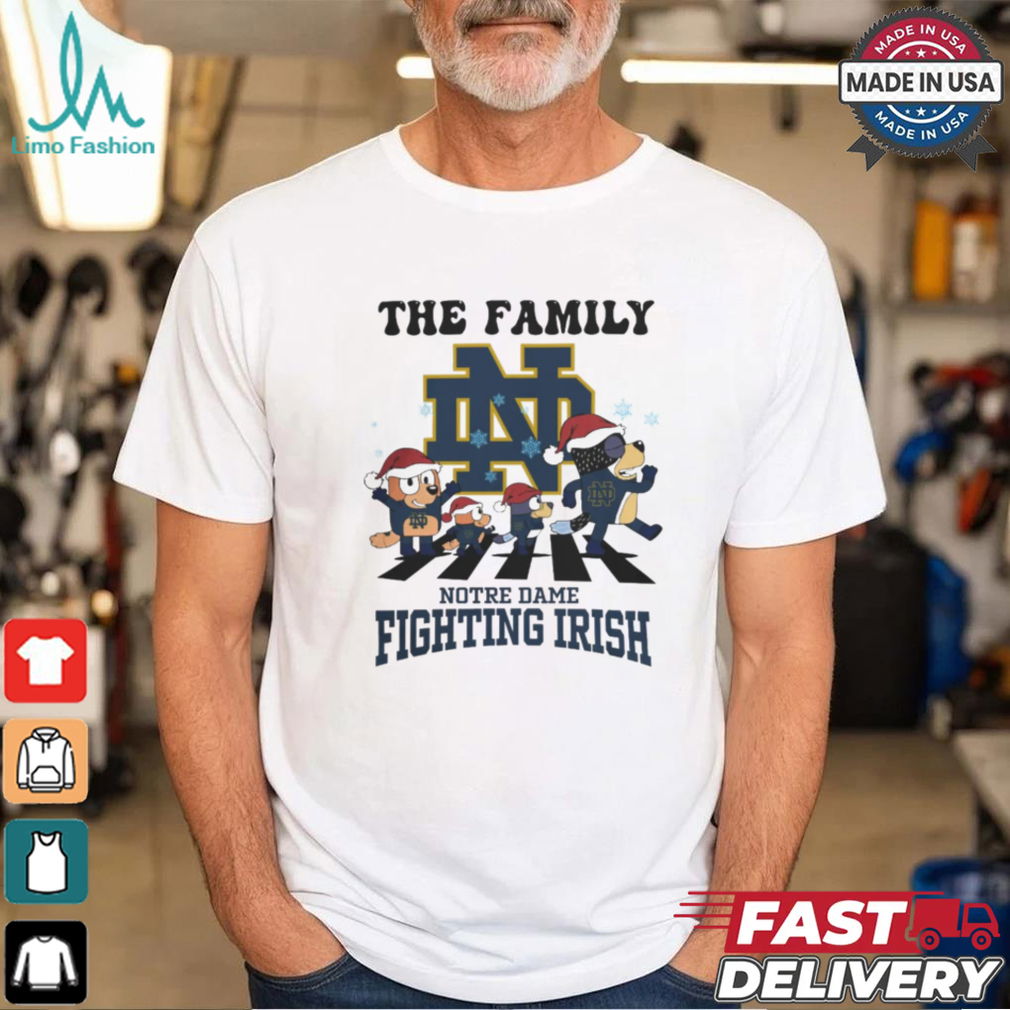 Notre Dame Fighting Irish X Family Bluey Merry Christmas 2024 Shirt Notre Dame Fighting Irish X Family Bluey Merry Christmas 2024 Shirt