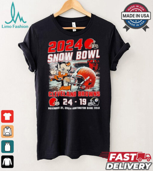 Official 2024 Snow Bowl Cleveland Browns 24 19 Pittsburgh Steelers Final Score Shirt