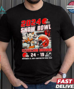 Official 2024 Snow Bowl Cleveland Browns 24 19 Pittsburgh Steelers Final Score Shirt