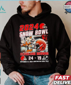 Official 2024 Snow Bowl Cleveland Browns 24 19 Pittsburgh Steelers Final Score Shirt