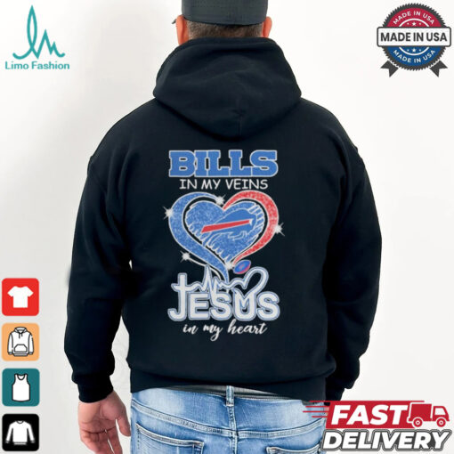Official Buffalo Bills Runs in My Veins, Faith Guides My Spirit T Shirt