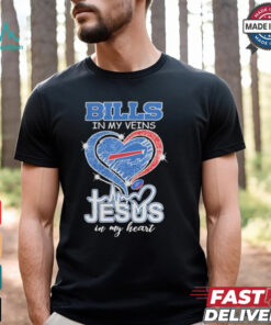 Official Buffalo Bills Runs in My Veins, Faith Guides My Spirit T Shirt