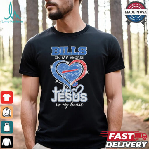 Official Buffalo Bills Runs in My Veins, Faith Guides My Spirit T Shirt