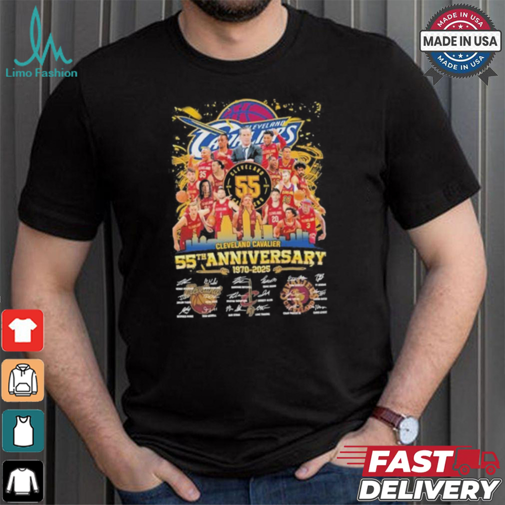 Official Cleveland Basketball Team 55th Anniversary 1970 2025 Signatures Shirt Official Cleveland Basketball Team 55th Anniversary 1970 2025 Signatures Shirt