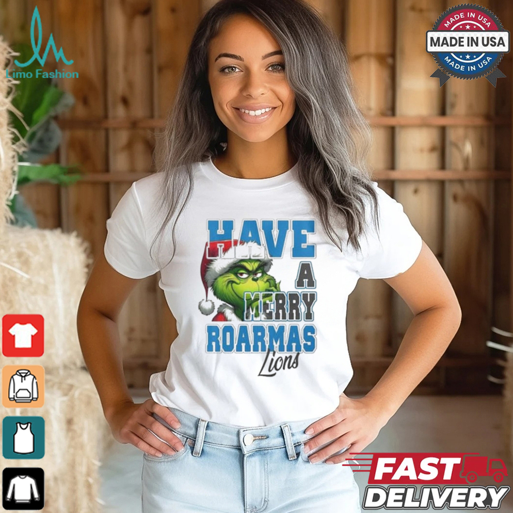 Official Detroit Lions Have A Merry Roarmas Lions Grinch Christmas Shirt Official Detroit Lions Have A Merry Roarmas Lions Grinch Christmas Shirt