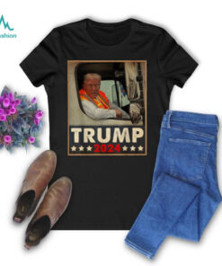 Official Donald Trump in garbage truck truck Team garbage truck For Trump 2024 T Shirt