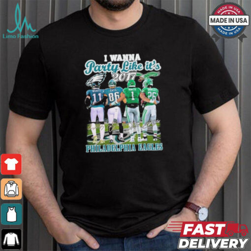 Official I Wanna Party Like It’s 2017 Philadelphia Eagles Signatures Shirt