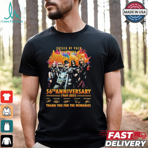Official Judas Priest 2024 Shield of Pain Tour – 56 Years of Metal Legends T Shirt