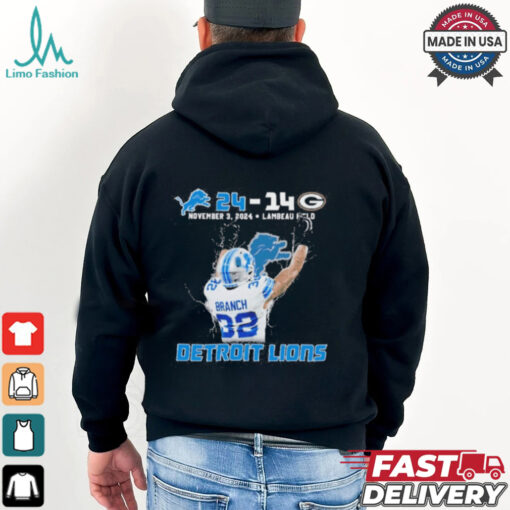 Official Lions 24 – 14 Packers Branch Double Bird St. Brown Headstand Shirt