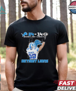 Official Lions 24 – 14 Packers Branch Double Bird St. Brown Headstand Shirt