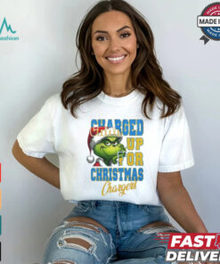 Official Los Angeles Chargers Charged Up For Christmas Chargers Grinch Shirt