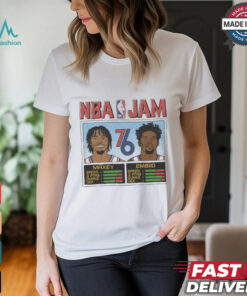 Official NBA Jam 76ers City Maxey And Embiid Shirt
