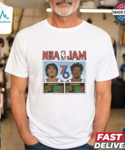 Official NBA Jam 76ers City Maxey And Embiid Shirt