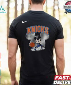 Official Nike New York Knicks Mickey Minnie Basketball Dunk The Halls On Christmas 2024 Shirt