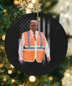 Official President Trump garbage truck truck worker vest usa flag maga 2025 T shirt