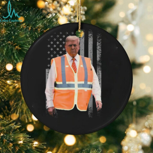 Official President Trump garbage truck truck worker vest usa flag maga 2025 T shirt
