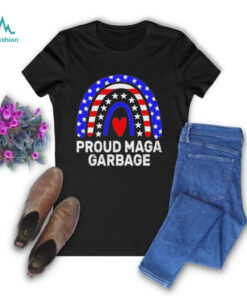 Official Proud maga garbage truck Trump supporter rainbow usa flag T shirt