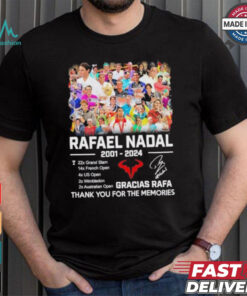Official Rafael Nadal 2001 2024 Gracias Rafa Thank You For The Memories signatures Shirt