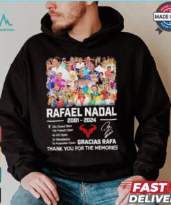 Official Rafael Nadal 2001 2024 Gracias Rafa Thank You For The Memories signatures Shirt