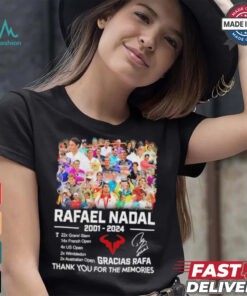 Official Rafael Nadal 2001 2024 Gracias Rafa Thank You For The Memories signatures Shirt