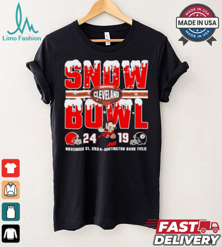 Official Snow Bowl 2024 Cleveland Browns 24 19 Pittsburgh Steelers Shirt Official Snow Bowl 2024 Cleveland Browns 24 19 Pittsburgh Steelers Shirt