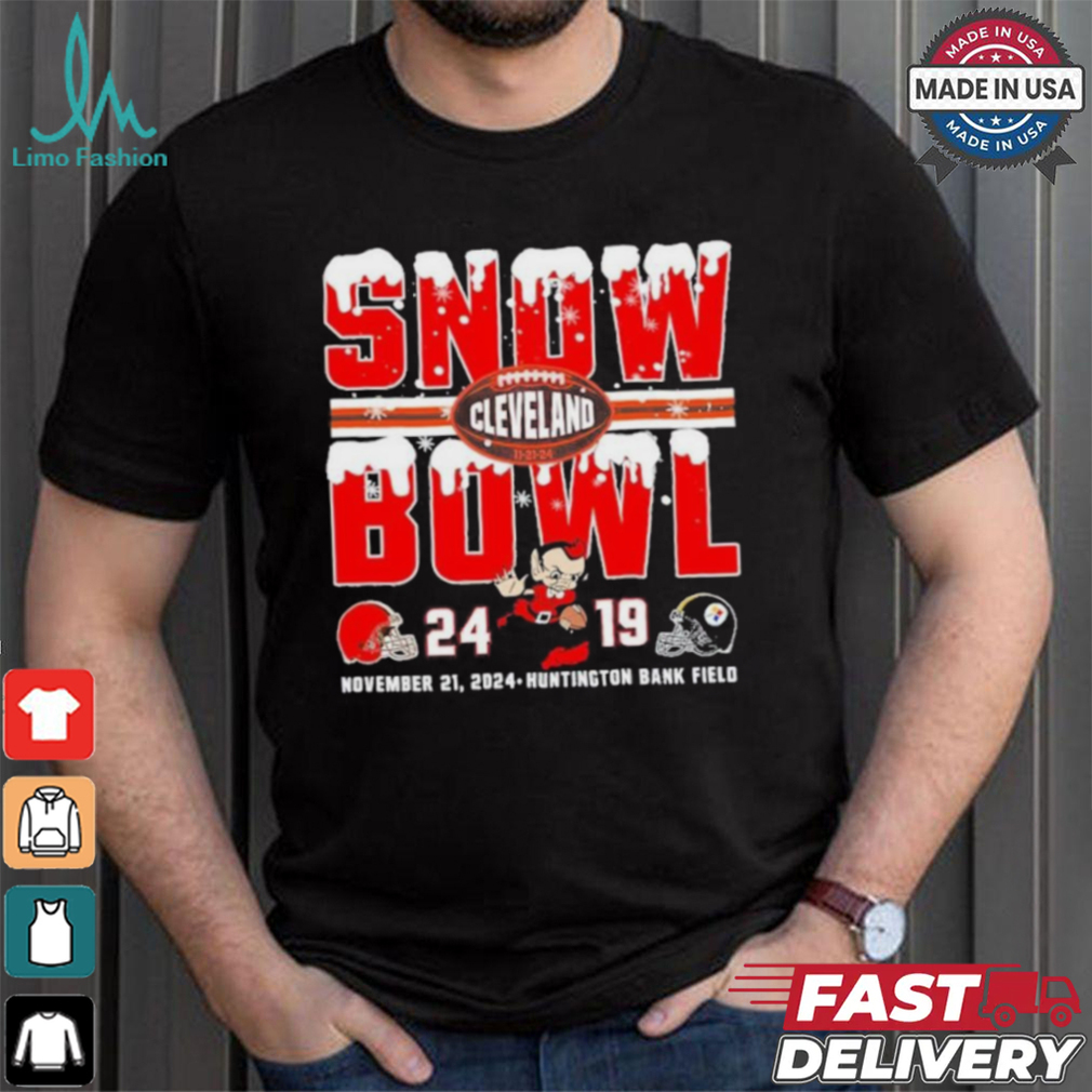 Official Snow Bowl 2024 Cleveland Browns 24 19 Pittsburgh Steelers Shirt Official Snow Bowl 2024 Cleveland Browns 24 19 Pittsburgh Steelers Shirt